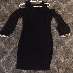 Dark blue long sleeve dress